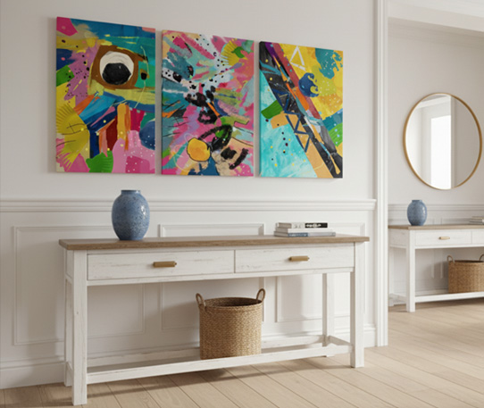 Finished canvas artwork