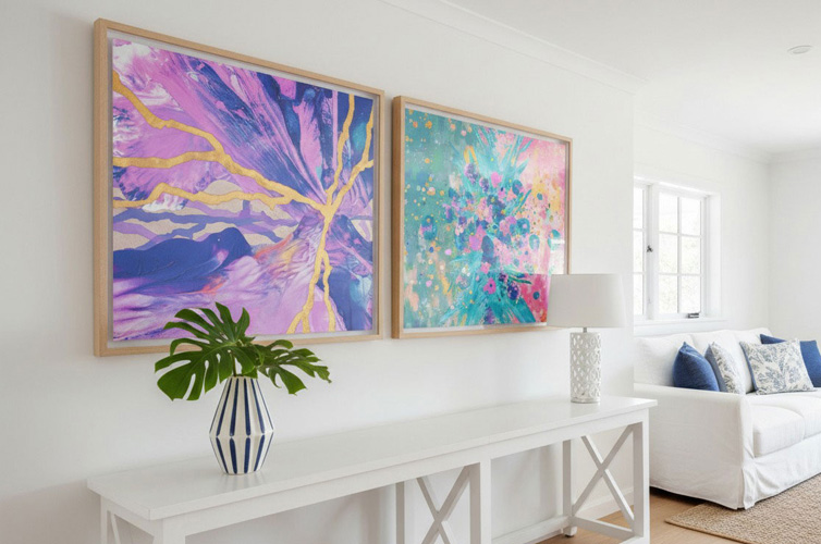 Child artwork in home