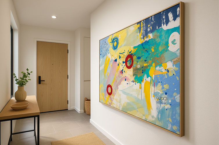 Child artwork in home