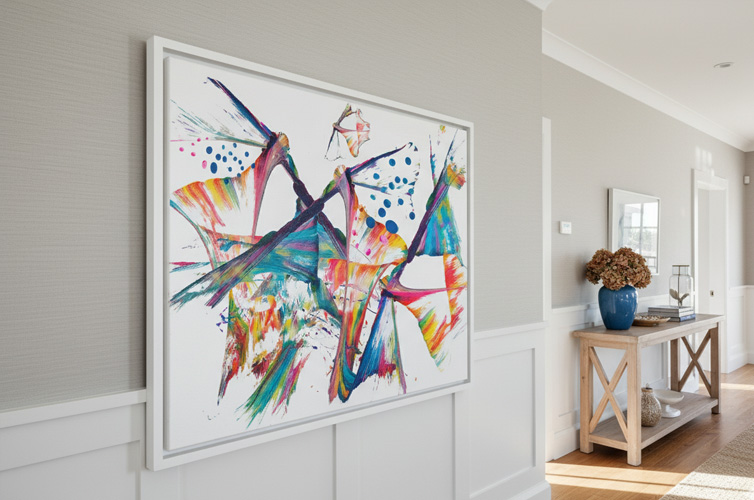 Child artwork in home